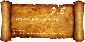 Pattantyus Sarolta névjegykártya