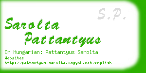 sarolta pattantyus business card